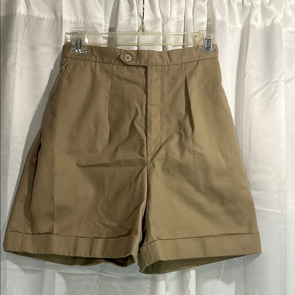 Haggar Vintage Men's Tan Flat Front Shorts
